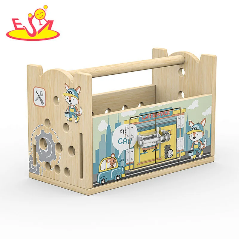 Ultimate Wooden Tool Box Toy Interactive Gears, Locks & Creative Play for Kids STEM Learning Adventure W03D251